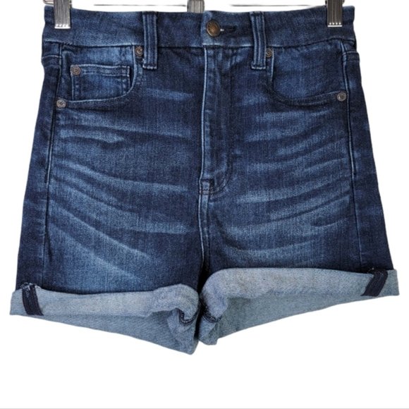 American Eagle Outfitters Pants - American Eagle Curvy Super Hi-Rise Shortie Cuff Jean Short Next Level Stretch 4